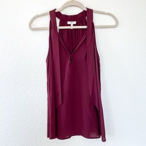 Joie Burgundy Sleeveless Blouse